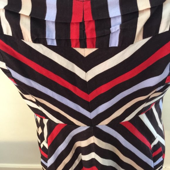 Brand Unknown (Tag Cut Out) Chevron Striped Cotton Dress Size S - Picture 5 of 6